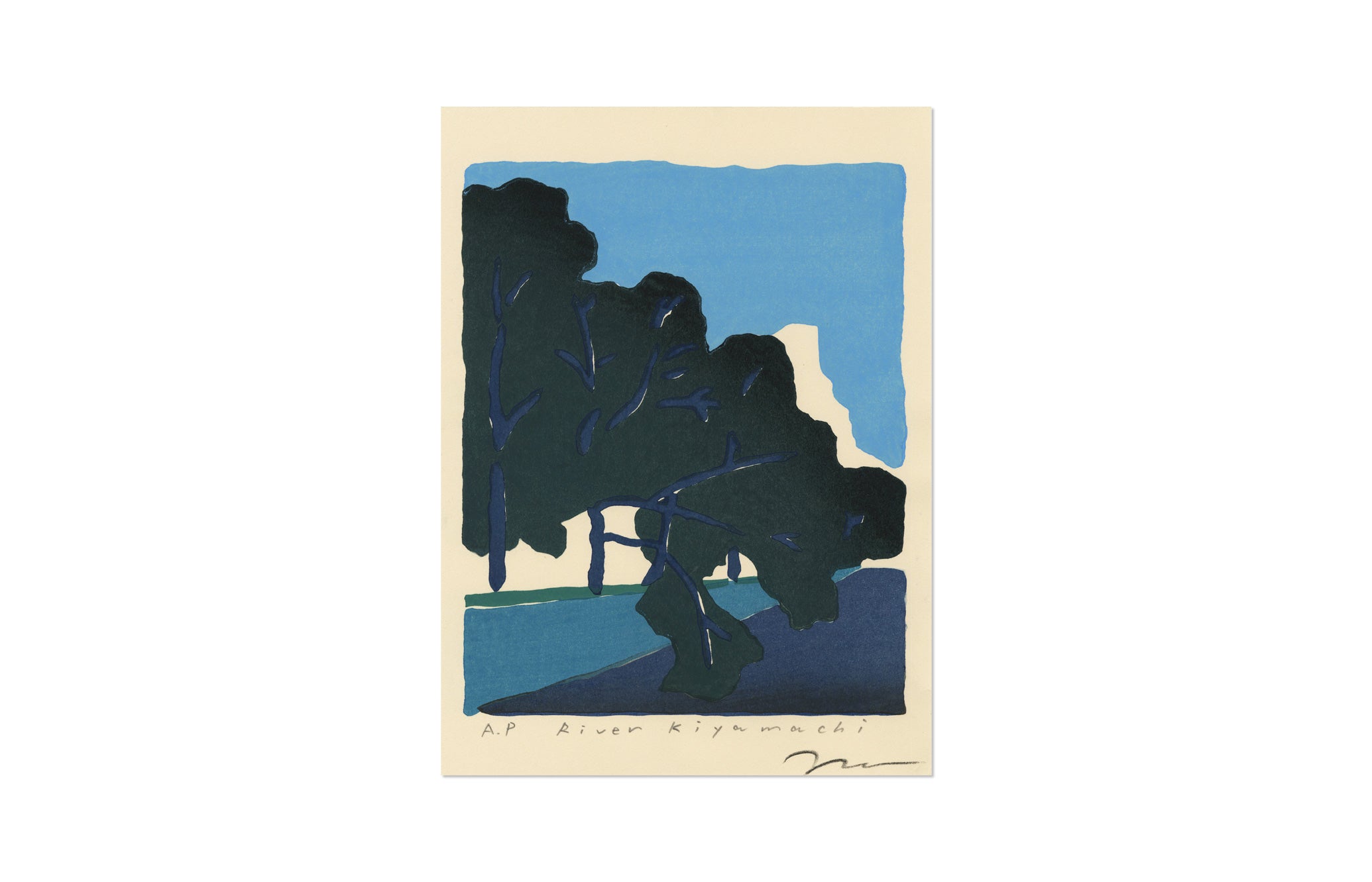 絵画 #SHOT AWAY KENJI Aosanjyo – Kenji Takenaka WoodBlock-Print Arts