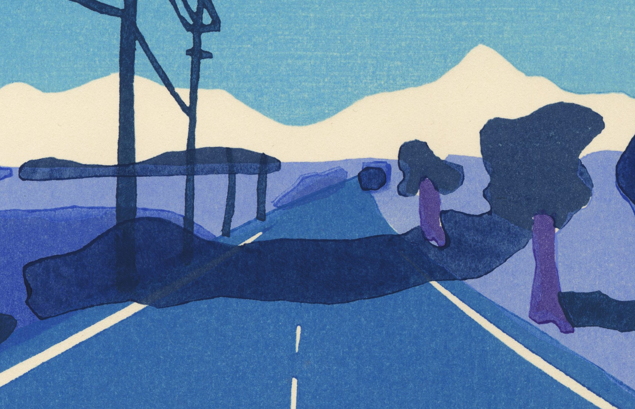 Shadow of Cloud – Kenji Takenaka WoodBlock-Print Arts