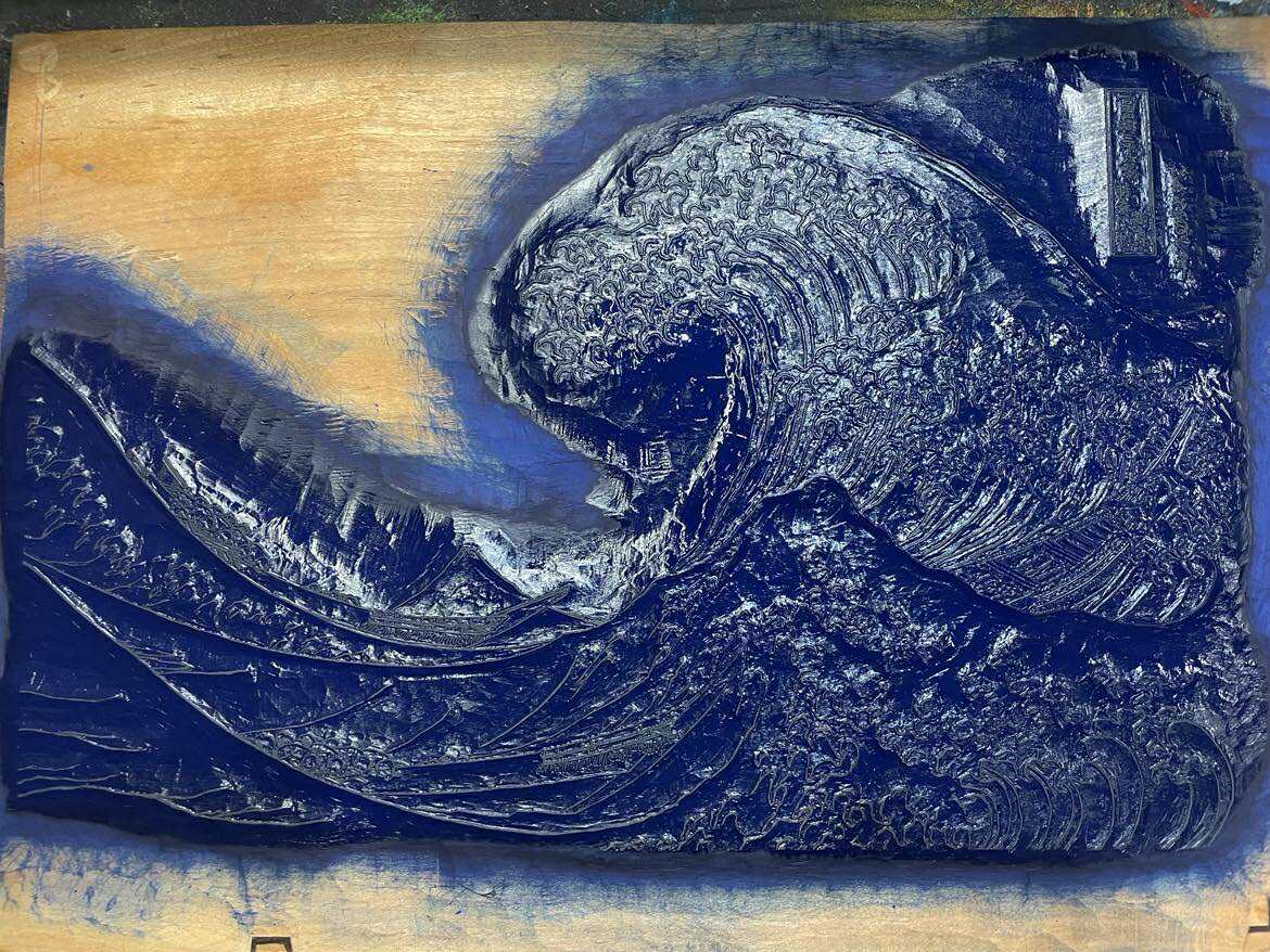 葛飾北斎『富嶽三十六景 神奈川沖浪裏』 – Kenji Takenaka WoodBlock